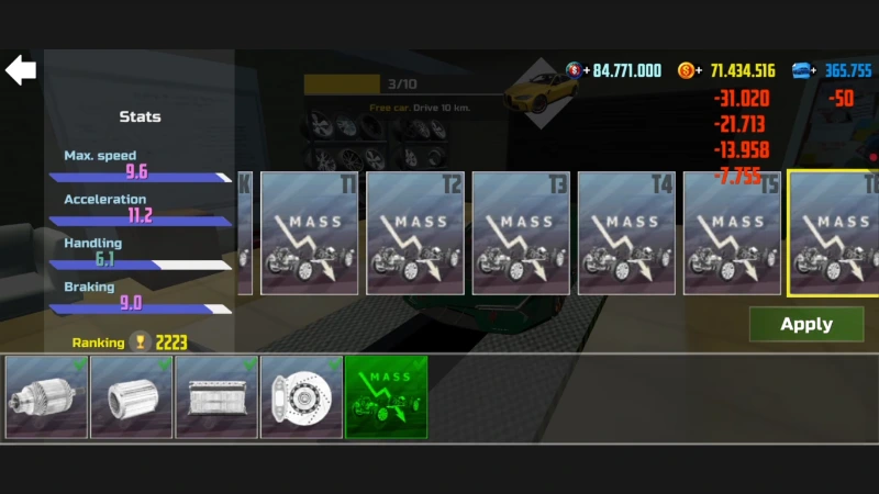 Mod menu toggle in Extreme Car Driving Simulator